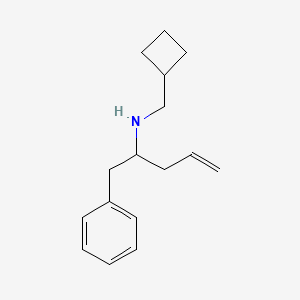 molecular formula C16H23N B14677612 N-(cyclobutylmethyl)-1-phenylpent-4-en-2-amine CAS No. 37092-84-5