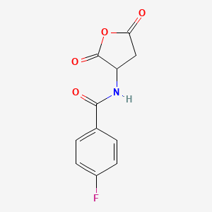 molecular formula C11H8FNO4 B1467762 N-(2,5-Dioxotetrahydro-3-furanyl)-4-fluorobenzamide CAS No. 1269443-55-1