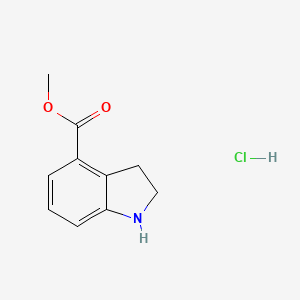 molecular formula C10H12ClNO2 B1467763 Methyl indoline-4-carboxylate hydrochloride CAS No. 1187927-40-7