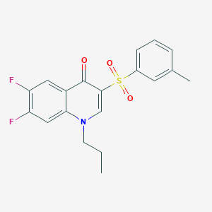 molecular formula C19H17F2NO3S B1467765 6,7-difluoro-3-[(3-methylphenyl)sulfonyl]-1-propylquinolin-4(1H)-one CAS No. 1326856-27-2