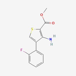 molecular formula C12H10FNO2S B1467766 Methyl 3-amino-4-(2-fluorophenyl)thiophene-2-carboxylate CAS No. 1325307-27-4