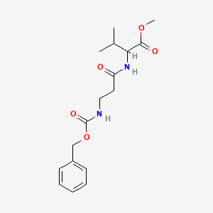 molecular formula C17H24N2O5 B14677680 Methyl N-[(benzyloxy)carbonyl]-beta-alanylvalinate CAS No. 33857-82-8