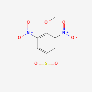 molecular formula C8H8N2O7S B14677693 Benzene, 2-methoxy-5-(methylsulfonyl)-1,3-dinitro- CAS No. 39880-50-7