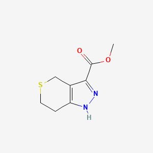 molecular formula C8H10N2O2S B1467771 Methyl 1,4,6,7-tetrahydrothiopyrano[4,3-C]pyrazole-3-carboxylate CAS No. 912635-72-4