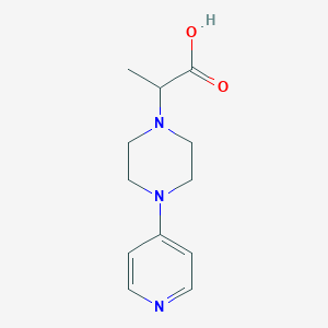 molecular formula C12H17N3O2 B1467774 2-[4-(Pyridin-4-yl)piperazin-1-yl]propanoic acid CAS No. 1270671-65-2