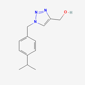molecular formula C13H17N3O B1467776 (1-{[4-(propan-2-yl)phenyl]methyl}-1H-1,2,3-triazol-4-yl)methanol CAS No. 1266831-53-1