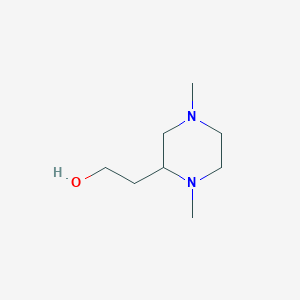 molecular formula C8H18N2O B1467788 2-(1,4-Dimethylpiperazin-2-yl)ethanol CAS No. 1159598-40-9