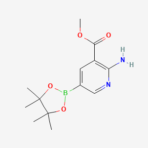 molecular formula C13H19BN2O4 B1467793 Methyl 2-amino-5-(4,4,5,5-tetramethyl-1,3,2-dioxaborolan-2-yl)nicotinate CAS No. 947249-44-7