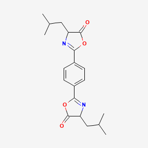 molecular formula C20H24N2O4 B14678057 2,2'-(1,4-Phenylene)bis[4-(2-methylpropyl)-1,3-oxazol-5(4H)-one] CAS No. 32669-30-0