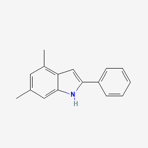 molecular formula C16H15N B14678131 4,6-Dimethyl-2-phenyl-1H-indole CAS No. 33555-22-5