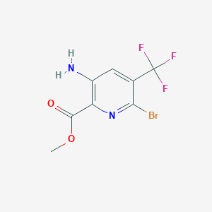 molecular formula C8H6BrF3N2O2 B1467817 Methyl 3-amino-6-bromo-5-(trifluoromethyl)picolinate CAS No. 866775-18-0