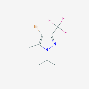 molecular formula C8H10BrF3N2 B1467820 4-bromo-1-isopropyl-5-methyl-3-(trifluoromethyl)-1H-pyrazole CAS No. 2090575-11-2