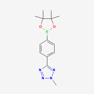 molecular formula C14H19BN4O2 B1467822 2-methyl-5-(4-(4,4,5,5-tetramethyl-1,3,2-dioxaborolan-2-yl)phenyl)-2H-tetrazole CAS No. 1056456-16-6