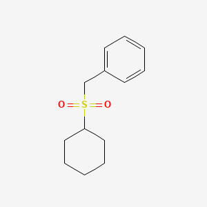 molecular formula C13H18O2S B14678225 [(Cyclohexanesulfonyl)methyl]benzene CAS No. 34009-02-4