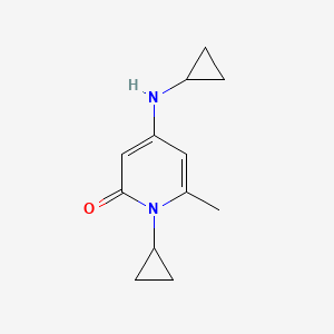 molecular formula C12H16N2O B1467825 1-Cyclopropyl-4-(cyclopropylamino)-6-methyl-1,2-dihydropyridin-2-one CAS No. 1949815-84-2