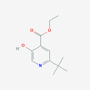 molecular formula C12H17NO3 B1467826 Ethyl 2-(tert-butyl)-5-hydroxyisonicotinate CAS No. 868047-74-9