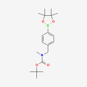B1467831 Tert-butyl methyl(4-(4,4,5,5-tetramethyl-1,3,2-dioxaborolan-2-yl)benzyl)carbamate CAS No. 936728-17-5