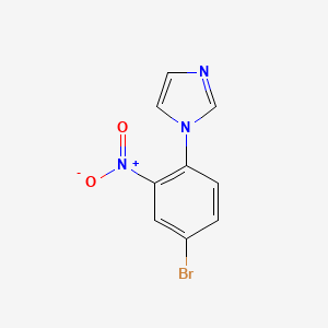molecular formula C9H6BrN3O2 B1467834 1-(4-Bromo-2-nitrophenyl)-1h-imidazole CAS No. 23725-66-8