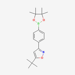 molecular formula C19H26BNO3 B1467839 5-Tert-butyl-3-(4-(4,4,5,5-tetramethyl-1,3,2-dioxaborolan-2-yl)phenyl)isoxazole CAS No. 1056456-08-6