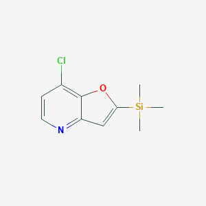 molecular formula C10H12ClNOSi B1467843 7-Chloro-2-(trimethylsilyl)furo[3,2-b]pyridine CAS No. 1071540-51-6