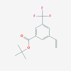 molecular formula C14H15F3O2 B1467844 Tert-butyl 3-(trifluoromethyl)-5-vinylbenzoate CAS No. 1237536-00-3
