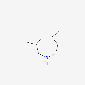 molecular formula C9H19N B14678626 Hexahydro-3,5,5-trimethyl-1H-azepine CAS No. 35466-90-1