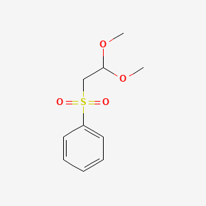 molecular formula C10H14O4S B14678642 Benzene, [(2,2-dimethoxyethyl)sulfonyl]- CAS No. 32501-95-4