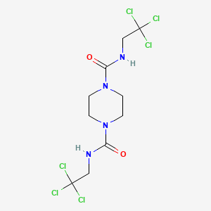 molecular formula C10H14Cl6N4O2 B14678687 N~1~,N~4~-Bis(2,2,2-trichloroethyl)piperazine-1,4-dicarboxamide CAS No. 34520-75-7
