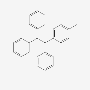molecular formula C28H26 B14678711 1,1'-[2,2-Bis(4-methylphenyl)ethane-1,1-diyl]dibenzene CAS No. 32298-39-8