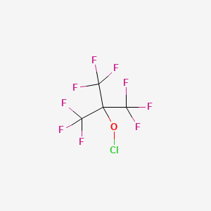 molecular formula C4ClF9O B14678726 Hypochlorous acid, 2,2,2-trifluoro-1,1-bis(trifluoromethyl)ethyl ester CAS No. 27579-40-4