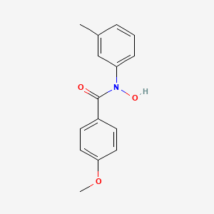 molecular formula C15H15NO3 B14678768 N-Hydroxy-4-methoxy-N-(3-methylphenyl)benzamide CAS No. 34661-33-1