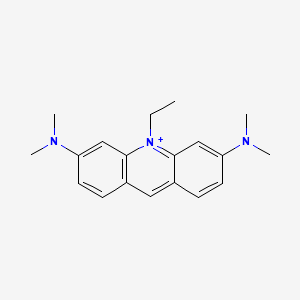 molecular formula C19H24N3+ B14678846 Acridinium, 3,6-bis(dimethylamino)-10-ethyl- CAS No. 36366-89-9