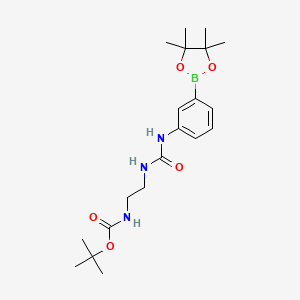 Carbamic acid,N-[2-[[[[3-(4,4,5,5-tetramethyl-1,3,2-dioxaborolan-2-yl)phenyl]amino]carbonyl]amino]ethyl]-, 1,1-dimethylethyl ester