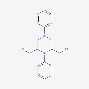 molecular formula C18H20Br2N2 B14679018 2,6-Bis(bromomethyl)-1,4-diphenylpiperazine CAS No. 30788-18-2