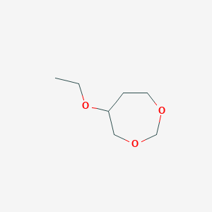 molecular formula C7H14O3 B14679083 1,3-Dioxepane, 5-ethoxy- CAS No. 37003-66-0