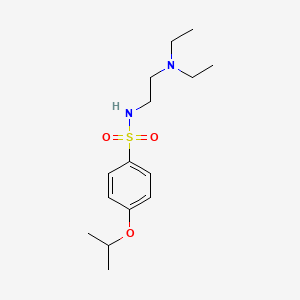 molecular formula C15H26N2O3S B14679166 Benzenesulfonamide, N-(2-diethylaminoethyl)-p-isopropoxy- CAS No. 32410-97-2
