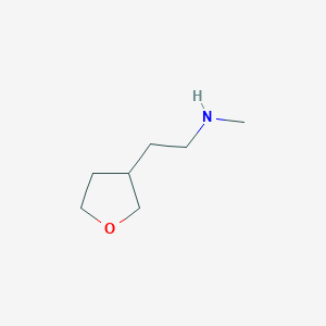 molecular formula C7H15NO B1467931 N-methyl-2-(tetrahydrofuran-3-yl)ethan-1-amine CAS No. 1211517-15-5