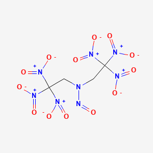 molecular formula C4H4N8O13 B14679312 N-Nitrosobis(2,2,2-trinitroethyl)amine CAS No. 34882-73-0