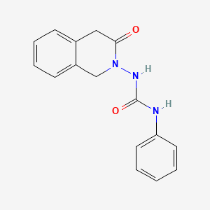 molecular formula C16H15N3O2 B14679363 Urea, 1-(3-oxo-1,2,3,4-tetrahydroisoquinolin-2-yl)-3-phenyl- CAS No. 39113-25-2