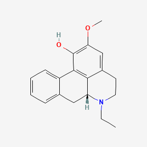 molecular formula C19H21NO2 B14679492 Noraporphin-1-ol, 6-ethyl-2-methoxy- CAS No. 37082-16-9