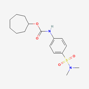molecular formula C16H24N2O4S B14679522 Cycloheptyl [4-(dimethylsulfamoyl)phenyl]carbamate CAS No. 30057-04-6