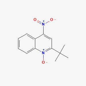 molecular formula C13H14N2O3 B14679532 2-Tert-butyl-4-nitroquinoline 1-oxide CAS No. 33241-27-9
