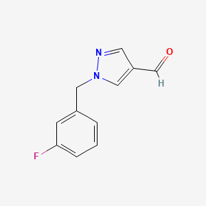 B1467957 1-[(3-fluorophenyl)methyl]-1H-pyrazole-4-carbaldehyde CAS No. 851595-89-6