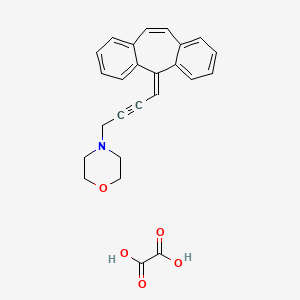 molecular formula C25H23NO5 B14679609 oxalic acid;4-[4-(2-tricyclo[9.4.0.03,8]pentadeca-1(15),3,5,7,9,11,13-heptaenylidene)but-2-ynyl]morpholine CAS No. 27552-61-0