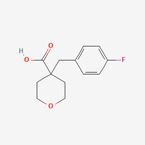 4-[(4-Fluorophenyl)methyl]oxane-4-carboxylic acid