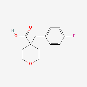 molecular formula C13H15FO3 B1467963 4-[(4-Fluorophenyl)methyl]oxane-4-carboxylic acid CAS No. 1380300-55-9