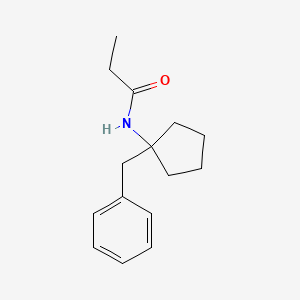 molecular formula C15H21NO B14679702 N-(1-Benzylcyclopentyl)propanamide CAS No. 37717-89-8
