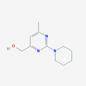 molecular formula C11H17N3O B1467985 [6-Methyl-2-(piperidin-1-yl)pyrimidin-4-yl]methanol CAS No. 1342780-16-8