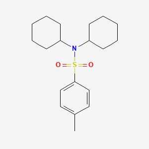 molecular formula C19H29NO2S B14679858 N,N-dicyclohexyl-4-methylbenzenesulfonamide CAS No. 39830-56-3