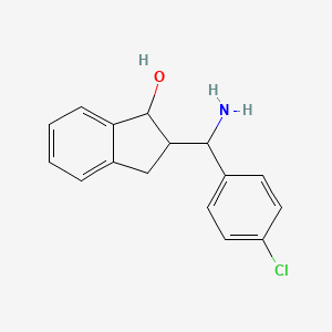 molecular formula C16H16ClNO B14679908 2-(alpha-Amino-p-chlorobenzyl)-1-indanol CAS No. 27250-24-4